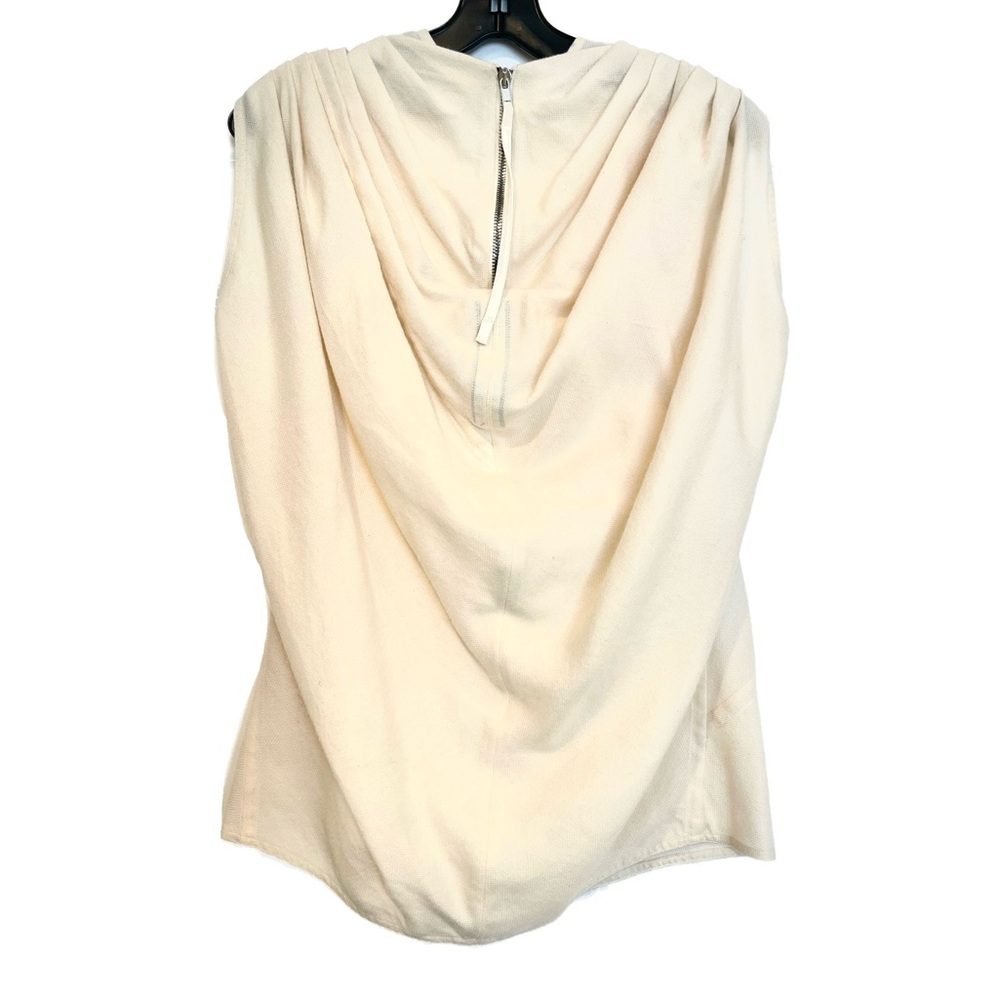 Rick Owens Cowl Neck Sleeveless Tunic Mastodon Collection Cream/ Vanilla It40 - Picture 2 of 6